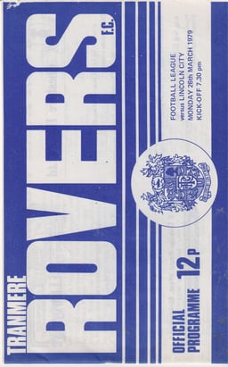 Tranmere Rovers v Lincoln City Match Programme 1979-03-26